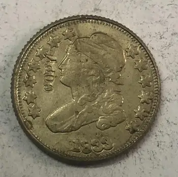 1833 United States 10 Cents "Liberty Cap Dime" 2nd variety 
1833 United States 10 Cents "Liberty Cap Dime" 2nd variety