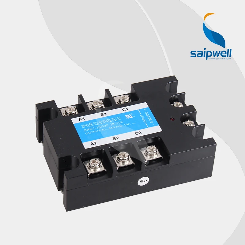 High Quality 3-32V DC Three-phase Relay AC Output SSR-DA /AC Controllerd Solid State Relay (SHG1-3/032F-38 10A)
High Quality 3-32V DC Three-phase Relay AC Output SSR-DA /AC Controllerd Solid State Relay (SHG1-3/032F-38 10A)