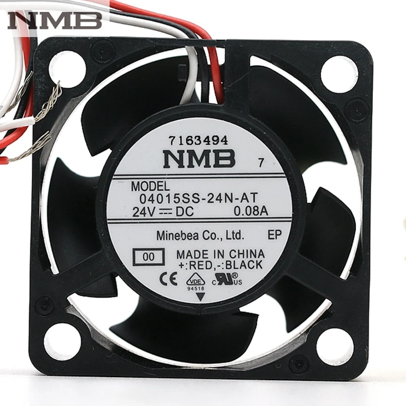 Оригинальный Для NMB 04015SS-24N-AT-00 40*40*15 мм DC24V 7 4 CFM 3-проводной промышленный вентилятор