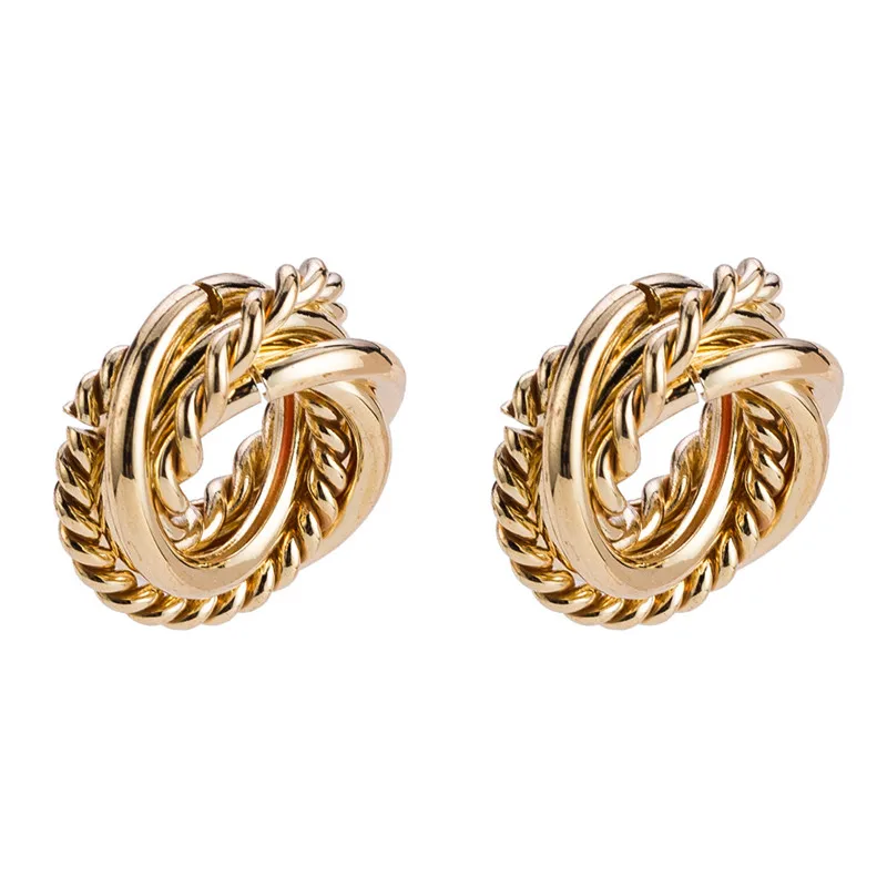 Twine Chain Women Stud Earrings Vintage Exaggerated Hiphop Rock Girls Ear Decoration Push-back Earrings ET401
Twine Chain Women Stud Earrings Vintage Exaggerated Hiphop Rock Girls Ear Decoration Push-back Earrings ET401