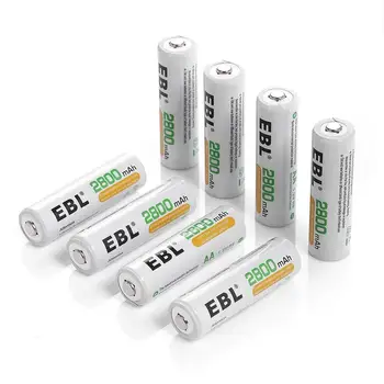 EBL AA Battery Rechargeable Batteries 1.2V AA 2800mAh Ni-MH Pre-charged Rechargeable Battery 2A Baterias for Camera With Box
EBL AA Battery Rechargeable Batteries 1.2V AA 2800mAh Ni-MH Pre-charged Rechargeable Battery 2A Baterias for Camera With Box