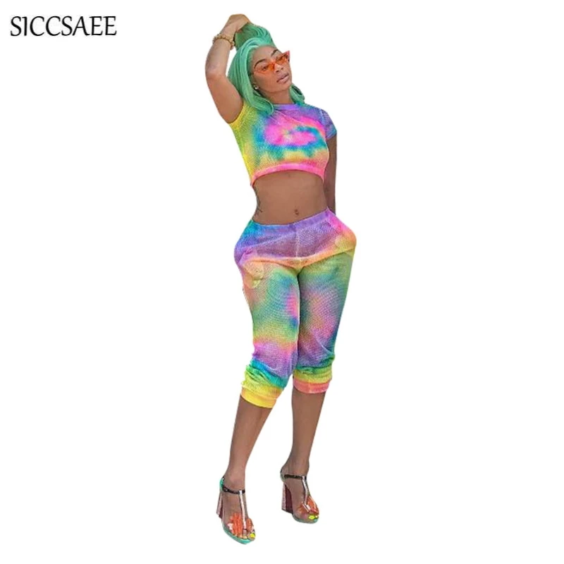 Gradient Color Printed Two Piece Set Short Sleeve Crop Top Long Pants Palazzo Mesh Crochet Sheer Outfits Casual Grafitti Summer
Gradient Color Printed Two Piece Set Short Sleeve Crop Top Long Pants Palazzo Mesh Crochet Sheer Outfits Casual Grafitti Summer