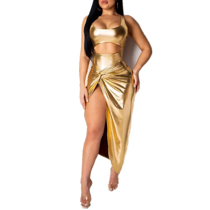 Women Summer Dress Bodycon Evening Party Short Mini Dress Women Sleeveless Wrap Hollow Out Gold Dresses Vestidos
Women Summer Dress Bodycon Evening Party Short Mini Dress Women Sleeveless Wrap Hollow Out Gold Dresses Vestidos