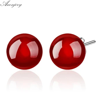 ANENJERY Simple Fashion Silver Color Red Black Dot Earrings For Women Girl boucle d'oreille S-E195
ANENJERY Simple Fashion Silver Color Red Black Dot Earrings For Women Girl boucle d'oreille S-E195