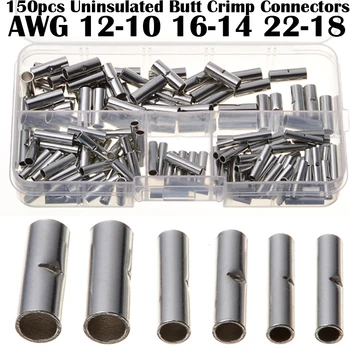 150pcs 22-10AWG Wire Ferrule Cable Uninsulated Crimp Rolled Terminals Kit Naked Butt Connectors
150pcs 22-10AWG Wire Ferrule Cable Uninsulated Crimp Rolled Terminals Kit Naked Butt Connectors