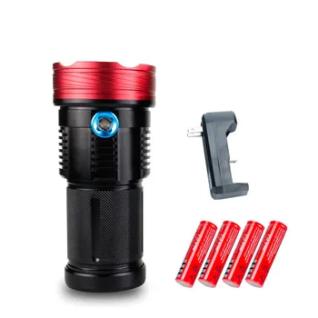 8000LM Flashlights LED with 4PCS Battery 18650 and Charger EU US Lampe Torche Lantern Light Powerful T6 LED Chip for Camp Light
8000LM Flashlights LED with 4PCS Battery 18650 and Charger EU US Lampe Torche Lantern Light Powerful T6 LED Chip for Camp Light