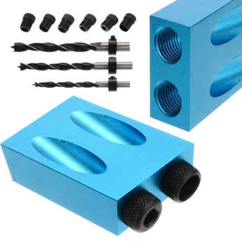 13pcs/kit Pocket Hole Jig 15 Degree Hole Screw Jig Woodworking Joint Drill Guide 6/8/10mm Hole Screw Jig Locator Drill Bit
13pcs/kit Pocket Hole Jig 15 Degree Hole Screw Jig Woodworking Joint Drill Guide 6/8/10mm Hole Screw Jig Locator Drill Bit