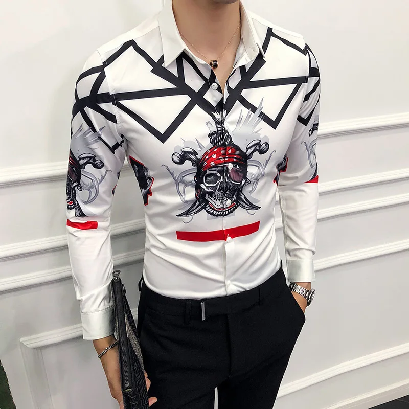 Black And White Print Shirt Men Button Down Long Sleeve Casual Slim Fit Korean Men Clothes Camisa Masculina Chemise Homme 4xl
Black And White Print Shirt Men Button Down Long Sleeve Casual Slim Fit Korean Men Clothes Camisa Masculina Chemise Homme 4xl