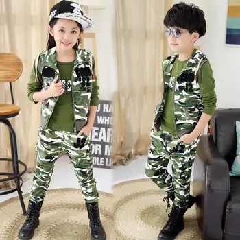 Children Camouflage Clothing 2019 Baby Boys Girls Fashion Army Uniform Sports Set Kids Tracksuit Waistcoat+T-shirt+Pants Y184
Children Camouflage Clothing 2019 Baby Boys Girls Fashion Army Uniform Sports Set Kids Tracksuit Waistcoat+T-shirt+Pants Y184