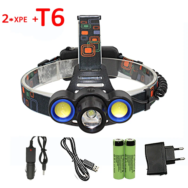 1600LM 3 LED Headlamp T6 +2x XPE LED Headlight Rechargeable Head Torch Light Utral Bright Head Flashlight +18650 Battery Charger
1600LM 3 LED Headlamp T6 +2x XPE LED Headlight Rechargeable Head Torch Light Utral Bright Head Flashlight +18650 Battery Charger