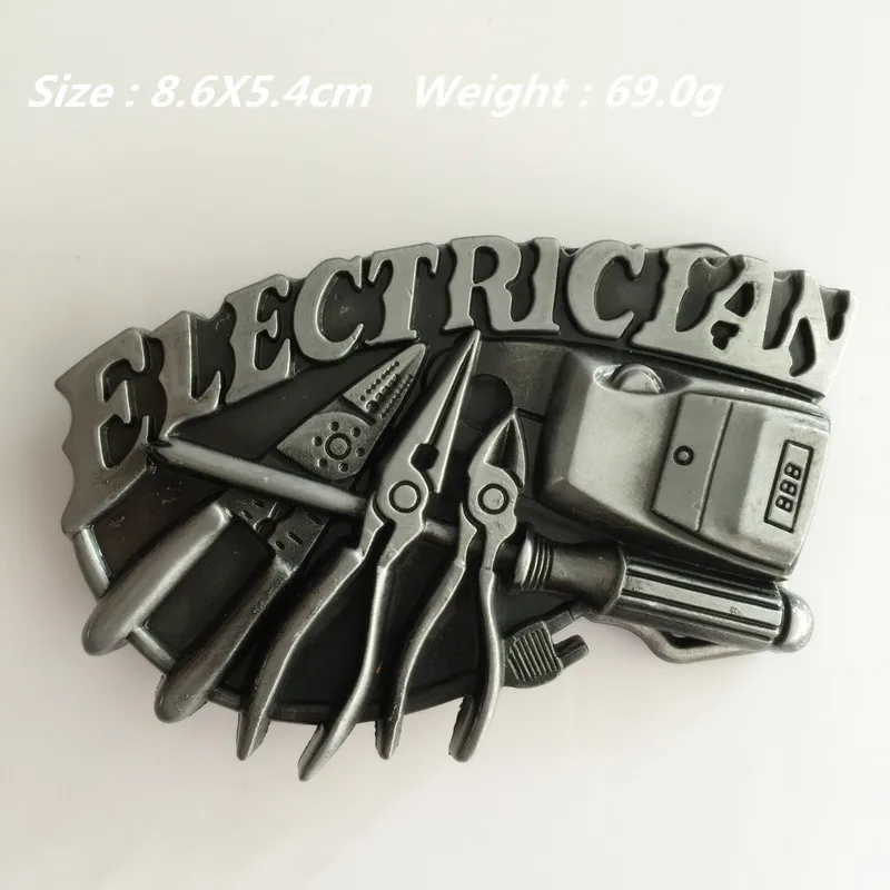 2016 Hot sale Cool 3D Electricians belt buckles 86*54mm 69g Silver metal fit 4cm Wide Belt classic Men Women Jeans accessories
2016 Hot sale Cool 3D Electricians belt buckles 86*54mm 69g Silver metal fit 4cm Wide Belt classic Men Women Jeans accessories