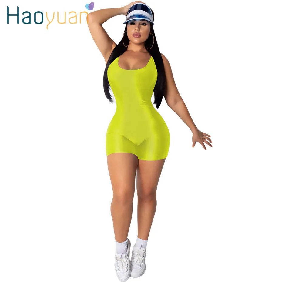 HAOYUAN Neon Sexy Playsuit Streetwear Overalls Fitness Bodysuit One Piece Black Backless Bodycon Shorts Rompers Womens Jumpsuit
HAOYUAN Neon Sexy Playsuit Streetwear Overalls Fitness Bodysuit One Piece Black Backless Bodycon Shorts Rompers Womens Jumpsuit
