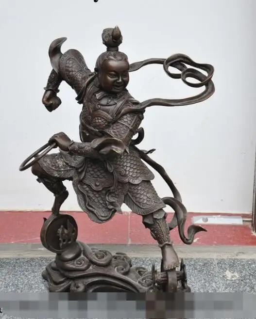 S4603 20"China myth Bronze Happy Rebels Nezha Third Prince Warrior immortal God Statue discount 30% (C0324)
S4603 20"China myth Bronze Happy Rebels Nezha Third Prince Warrior immortal God Statue discount 30% (C0324)