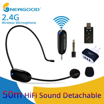 

2.4G Wireless Microphone Speech Headset Megaphone Radio Mic For Loudspeaker Teaching Meeting Guide Microphone for computer