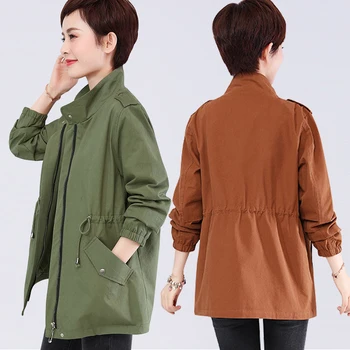 2019 Women Windbreaker Fashion Spring Autumn Loose Cotton Outwear Casual top Plus Size 4xL Solid Female Trench Coat High quality
2019 Women Windbreaker Fashion Spring Autumn Loose Cotton Outwear Casual top Plus Size 4xL Solid Female Trench Coat High quality