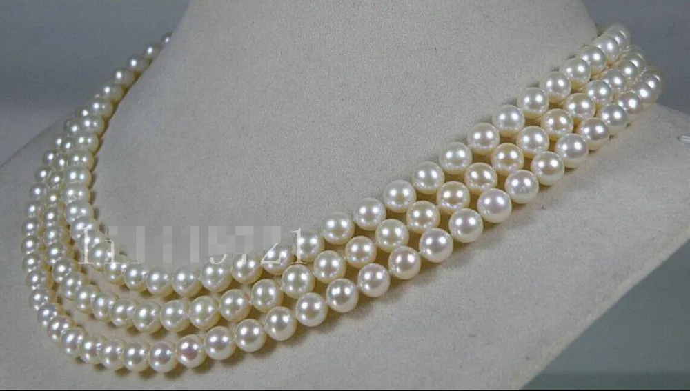 Genuine AAA+ 6.5-7mm round white akoya sea pearl necklace 48" 14KGP gold clasp
Genuine AAA+ 6.5-7mm round white akoya sea pearl necklace 48" 14KGP gold clasp