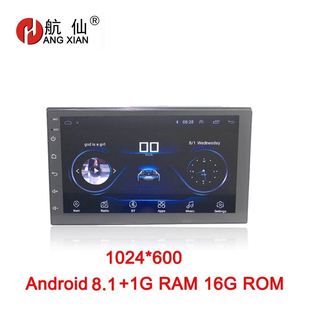 Hang Xian 2 din Android 8.1 Car no DVD player GPS navi Wifi Bluetooth USB 2 din Autoradio Car radio 1024*600 HD car accessories
Hang Xian 2 din Android 8.1 Car no DVD player GPS navi Wifi Bluetooth USB 2 din Autoradio Car radio 1024*600 HD car accessories
