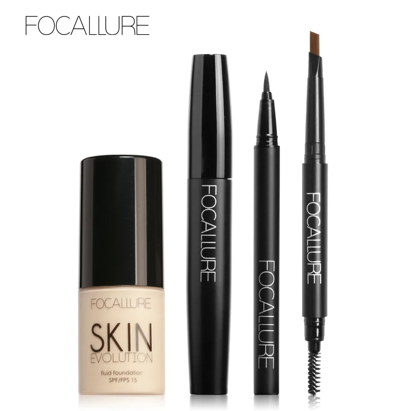 8 Options Focallure Makeup Kit 4Pcs Mascara Eyeliner Eyebrow Pencil Liquid Foundation Makeup Cosmetics Set
8 Options Focallure Makeup Kit 4Pcs Mascara Eyeliner Eyebrow Pencil Liquid Foundation Makeup Cosmetics Set