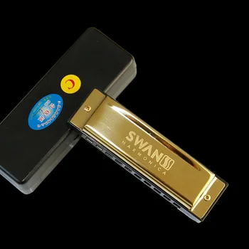 New SWAN Bruce harmonica 2D tone 10 Hole 2D tone copper reed plate&cover plate golden square harmonica (plastic box)
New SWAN Bruce harmonica 2D tone 10 Hole 2D tone copper reed plate&cover plate golden square harmonica (plastic box)