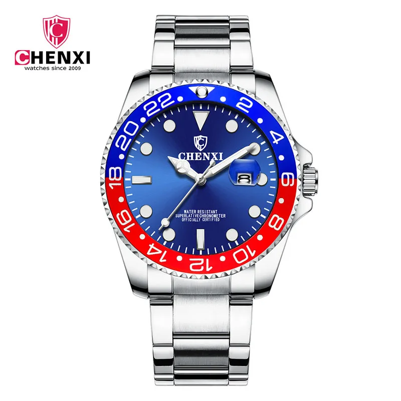 CHENXI Top Brand Luxury Quartz Watch Men Sports Calendar Watches Male Waterproof Stainless Steel Strap Watch Relogio Masculino
CHENXI Top Brand Luxury Quartz Watch Men Sports Calendar Watches Male Waterproof Stainless Steel Strap Watch Relogio Masculino
