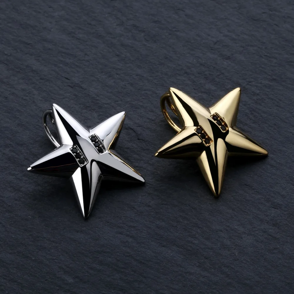 Solid Back Personalized Five-pointed Star Pendant Necklace Mens/Women Hip Hop/Punk Gold Silver Color Charms Jewelry
Solid Back Personalized Five-pointed Star Pendant Necklace Mens/Women Hip Hop/Punk Gold Silver Color Charms Jewelry