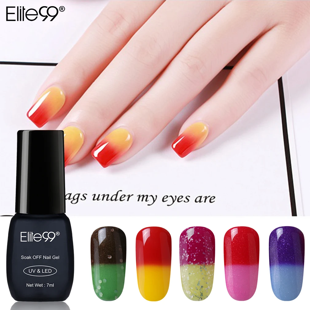 Elite99 7ML Nail Gel Polish Nail Art Colorful Temperature Change Series 100 Colors Soak Off UV Gel Varnish Vernis Semi Permanent
Elite99 7ML Nail Gel Polish Nail Art Colorful Temperature Change Series 100 Colors Soak Off UV Gel Varnish Vernis Semi Permanent