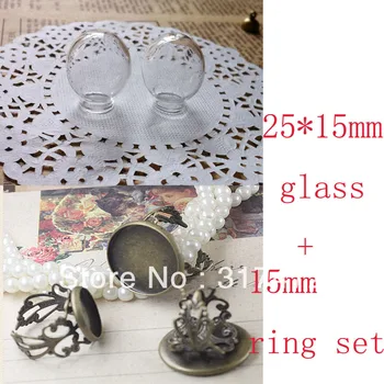 NEW!! Antique Bronze Crown Finger Ring Glass Vial pendant DIY Glass Vial Ring (25mm Ball 15mm bottle neck
NEW!! Antique Bronze Crown Finger Ring Glass Vial pendant DIY Glass Vial Ring (25mm Ball 15mm bottle neck
