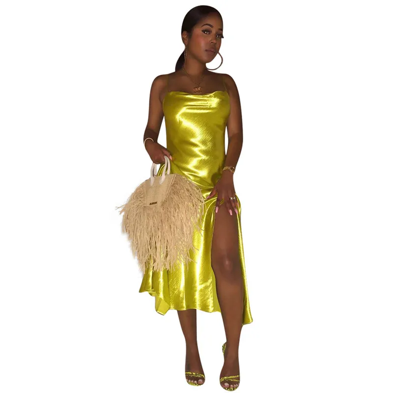 Adogirl Women Gilding Spaghetti Straps Evening Party Dresses 2019 Summer High Slit Midi Night Club Dress Casual Outfits Vestidos
Adogirl Women Gilding Spaghetti Straps Evening Party Dresses 2019 Summer High Slit Midi Night Club Dress Casual Outfits Vestidos