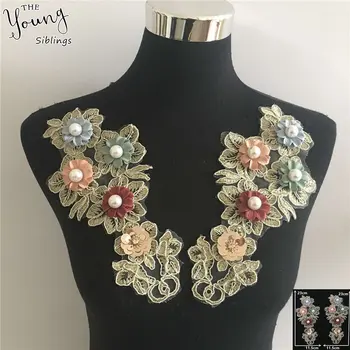 New arrive Embroidery Lace collar Sequins Flower ABS pearl Lace Neckline applique DIY Sewing Dresses Accessory A pair for sale
New arrive Embroidery Lace collar Sequins Flower ABS pearl Lace Neckline applique DIY Sewing Dresses Accessory A pair for sale