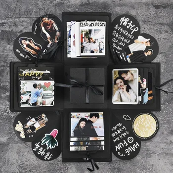 High Quality DIY Surprise Love Explosion Box Gift Explosion for Anniversary Scrapbook DIY Photo Album birthday Gift 15x15x15cm
High Quality DIY Surprise Love Explosion Box Gift Explosion for Anniversary Scrapbook DIY Photo Album birthday Gift 15x15x15cm