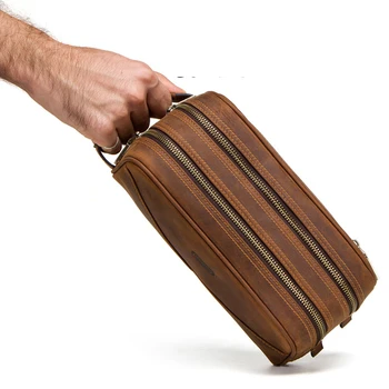 Leather men's handbag multi-function large capacity retro crazy horse leather men's travel bag men's clutch bag wash bag
Leather men's handbag multi-function large capacity retro crazy horse leather men's travel bag men's clutch bag wash bag