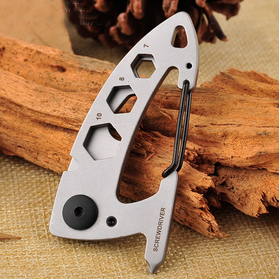 Stainless steel multi-function metal climbing key chain edc tool screwdriver outside hexagonal wrench Pocket tools
Stainless steel multi-function metal climbing key chain edc tool screwdriver outside hexagonal wrench Pocket tools