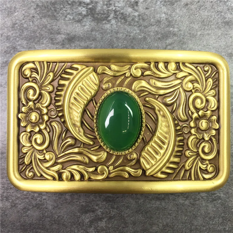 Chinese Style Craved Brass Belt Buckles Arabesque Belt Buckle (5)