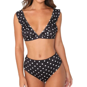 ruffled swimsuit women sexy dot printed bikini set 2018 push up bikini high waist swimwear black & white bathing suit swim suit
ruffled swimsuit women sexy dot printed bikini set 2018 push up bikini high waist swimwear black & white bathing suit swim suit