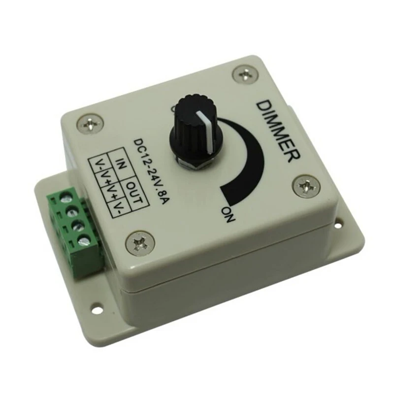 

1 channle dimmer (Rotating); LED dimmer Controller; DC12-24V input; Output current: 8A*1 channel; output power:12V<96W, 24V<192W