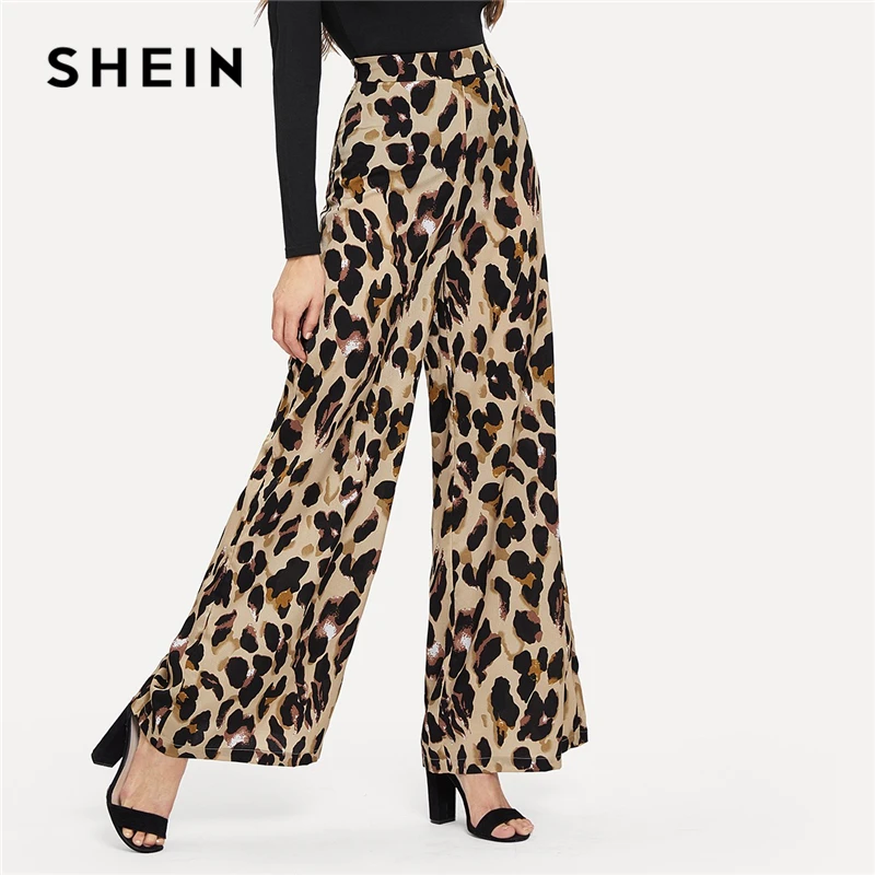 SHEIN Multicolor Modern Lady Casual Leopard Print Wide Leg Mid Waist Loose Pants Autumn Office Lady Workwear Women Trousers
SHEIN Multicolor Modern Lady Casual Leopard Print Wide Leg Mid Waist Loose Pants Autumn Office Lady Workwear Women Trousers