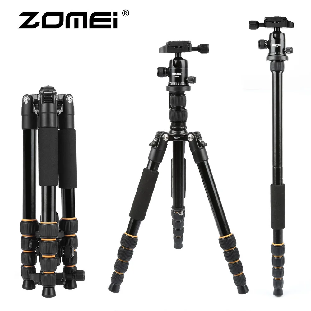 

ZOMEI Professional Q666 Lightweight Portable Travel Camera Tripod Monopod Aluminum Ball Head Compact for Digital SLR DSLR Camera