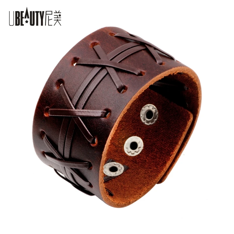 UBEAUTY 2017 new arrival Genuine Leather Bracelet Alloy Buckle Adjustable Fashion Women & Men Bracelets Jewelry Black & Brown
UBEAUTY 2017 new arrival Genuine Leather Bracelet Alloy Buckle Adjustable Fashion Women & Men Bracelets Jewelry Black & Brown