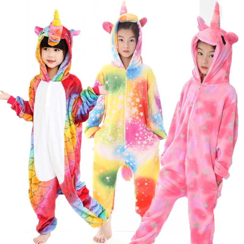 Winter Children Kigurumi Flannel Animal pajamas for Girls Boys pink unicorn Kids Pegasus Pyjamas Romper Sleepwear Pijamas 4Y-12Y
Winter Children Kigurumi Flannel Animal pajamas for Girls Boys pink unicorn Kids Pegasus Pyjamas Romper Sleepwear Pijamas 4Y-12Y