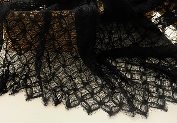 black \off white Chantilly lace fabric, French lace fabric with scalloped borders, ivory lace fabric with eyelash
black \off white Chantilly lace fabric, French lace fabric with scalloped borders, ivory lace fabric with eyelash