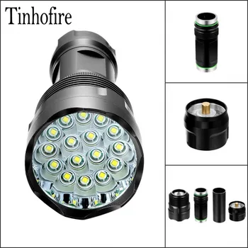 

Tinhofire T13-16 13/14/15/16 T6 CREE XM-L T6 20000 Lumens 5-Mode LED Flashlight Torch Lamp Light Black 18650/26650 Battery