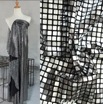 Two style Elastic metal cube complex lattice coated textiles fabric sequins laser lace wedding gauze party tweed fabric A422
Two style Elastic metal cube complex lattice coated textiles fabric sequins laser lace wedding gauze party tweed fabric A422