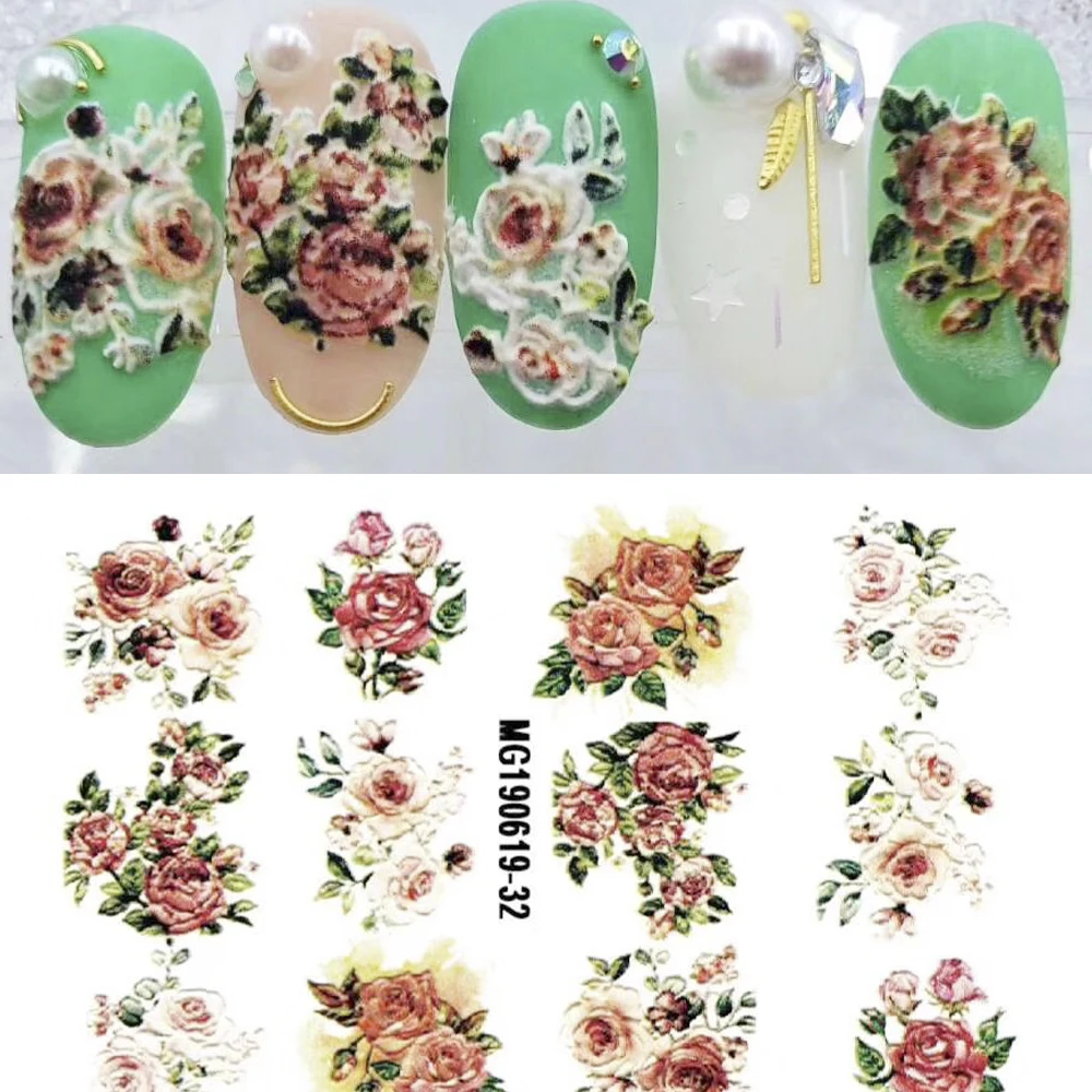 3D nail decal Floral water transfer Fashion sticker Nail wraps 3 d slide nail art
3D nail decal Floral water transfer Fashion sticker Nail wraps 3 d slide nail art