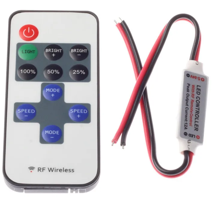 Wireless LED Remote Controller Mini RF Single Color Mini Dimmer Dimming for 5050 3528 5630 Led Strip Free Shipping
Wireless LED Remote Controller Mini RF Single Color Mini Dimmer Dimming for 5050 3528 5630 Led Strip Free Shipping