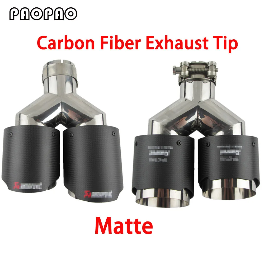 2 PCS Universal Stainless Steel Car Exhaust Tip Akrapovic Carbon Fiber Exhaust Muffler Dual Tips for any cars
2 PCS Universal Stainless Steel Car Exhaust Tip Akrapovic Carbon Fiber Exhaust Muffler Dual Tips for any cars