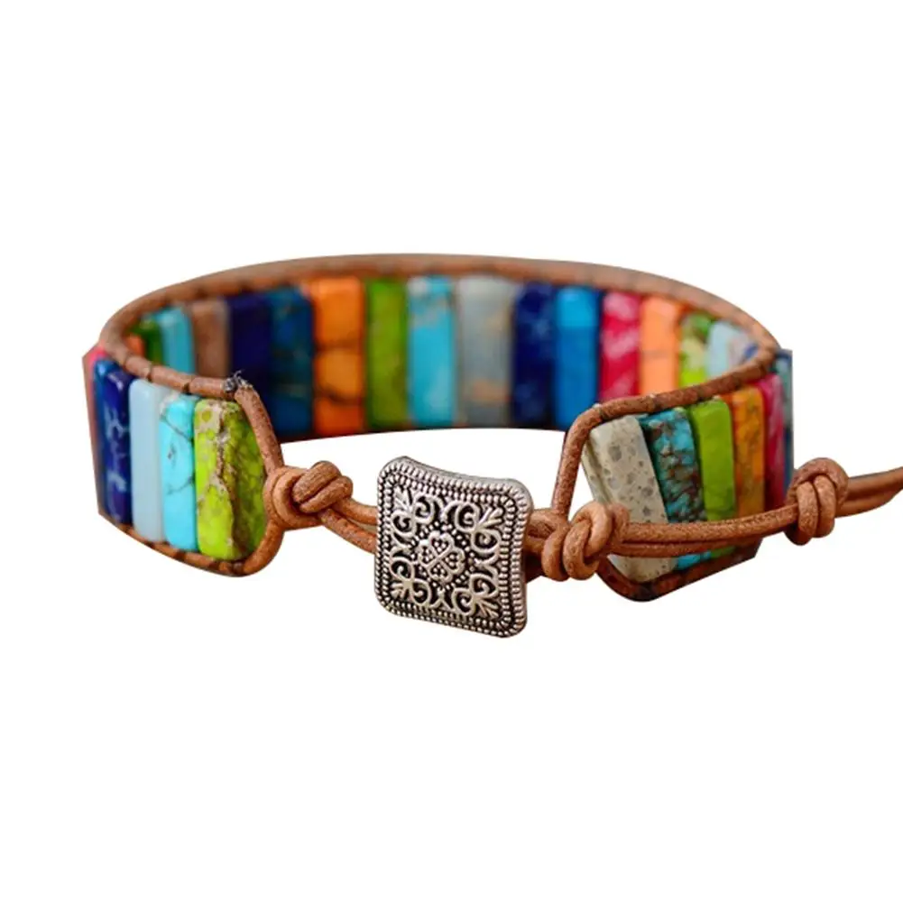 Women Boho Multicolor Fuax Leather Weave Tube Gems Beaded Bracelet Jewelry Decor Gift
Women Boho Multicolor Fuax Leather Weave Tube Gems Beaded Bracelet Jewelry Decor Gift