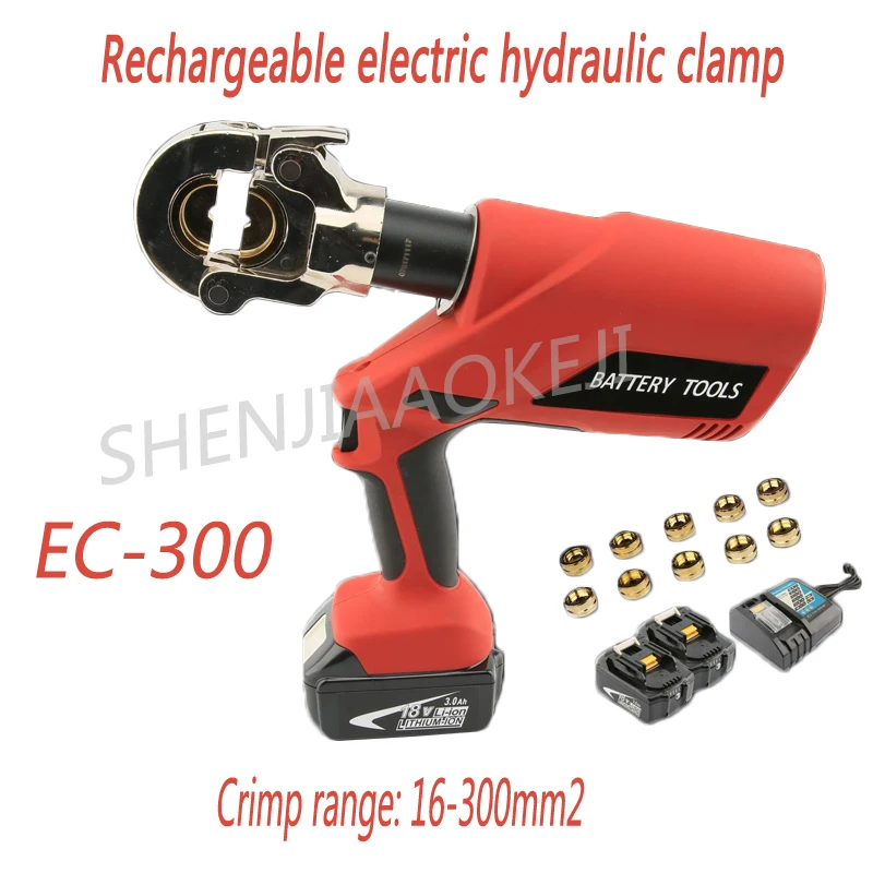 1PC EC-300 Charging Electrohydraulic Crimping Tool Wire/Copper/Aluminum Crimping Pliers 18V 3Ah Lithium Iron Battery
1PC EC-300 Charging Electrohydraulic Crimping Tool Wire/Copper/Aluminum Crimping Pliers 18V 3Ah Lithium Iron Battery