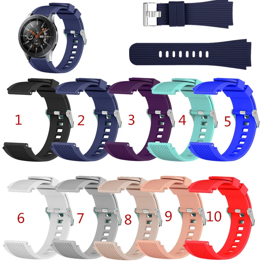 ADCKYOOL for 22mm Silicone Watchband for Samsung Galaxy Watch 46mm Version Striped Rubber Replacement Bracelet Band Strap
ADCKYOOL for 22mm Silicone Watchband for Samsung Galaxy Watch 46mm Version Striped Rubber Replacement Bracelet Band Strap
