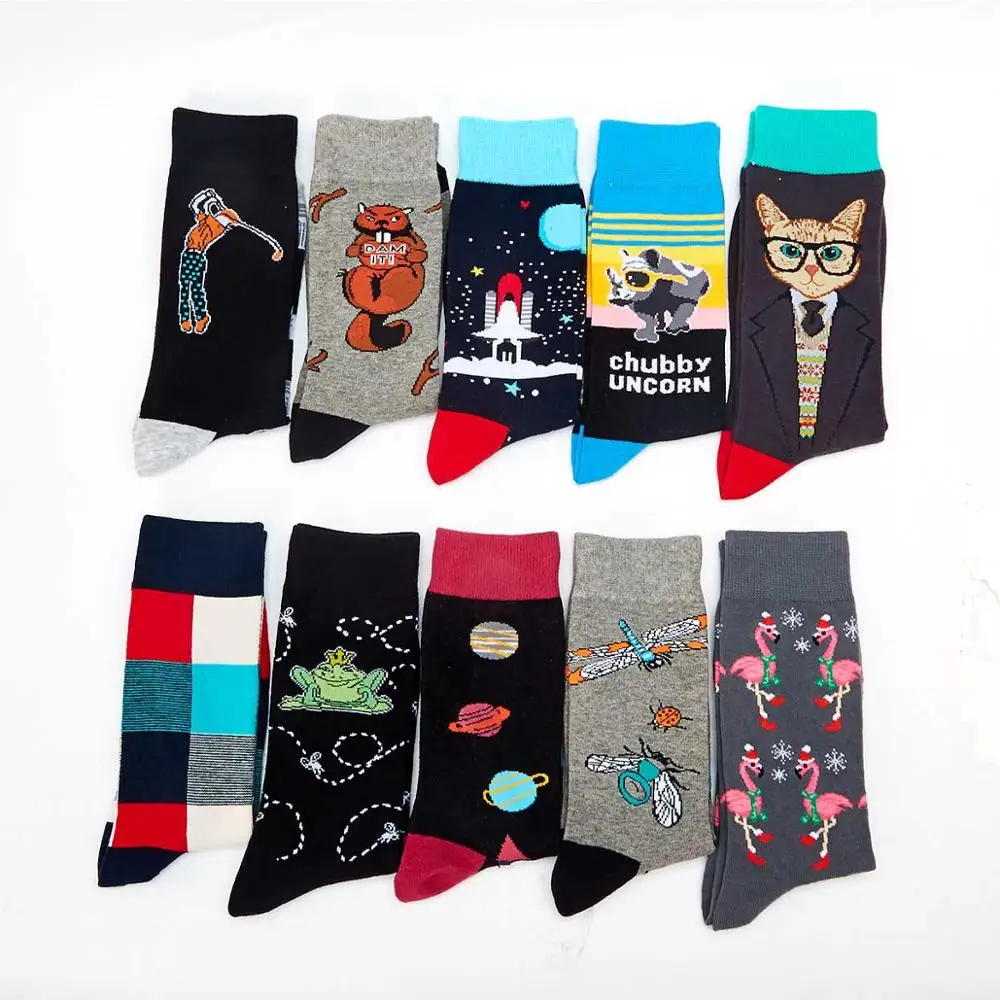 1 pair men socks color combed cotton men's socks casual with print knitting funny cartoon animal novelty crew socks gift
1 pair men socks color combed cotton men's socks casual with print knitting funny cartoon animal novelty crew socks gift