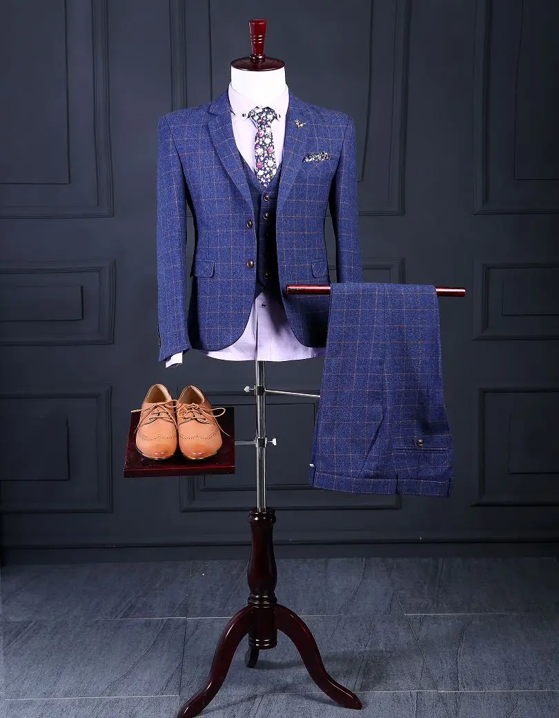 2018 Wedding Suit New Arrival Damier Check Dinner Suit Groom Tuxedos Groomsman Suit Custom Made Man Suit(jacket+pants+vest)
2018 Wedding Suit New Arrival Damier Check Dinner Suit Groom Tuxedos Groomsman Suit Custom Made Man Suit(jacket+pants+vest)